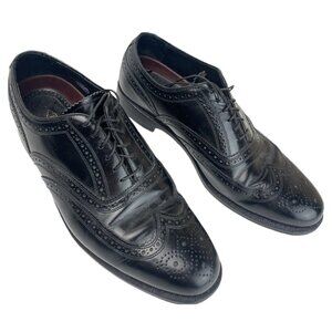 Florsheim black wingtip dress shoes size 9